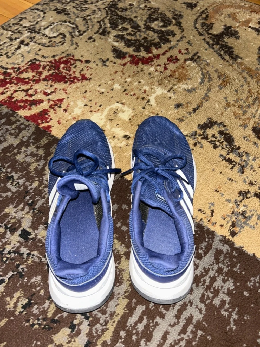 Adidas Navy Blue Running Sneakers with White Stripes Adidas Runfalcon running